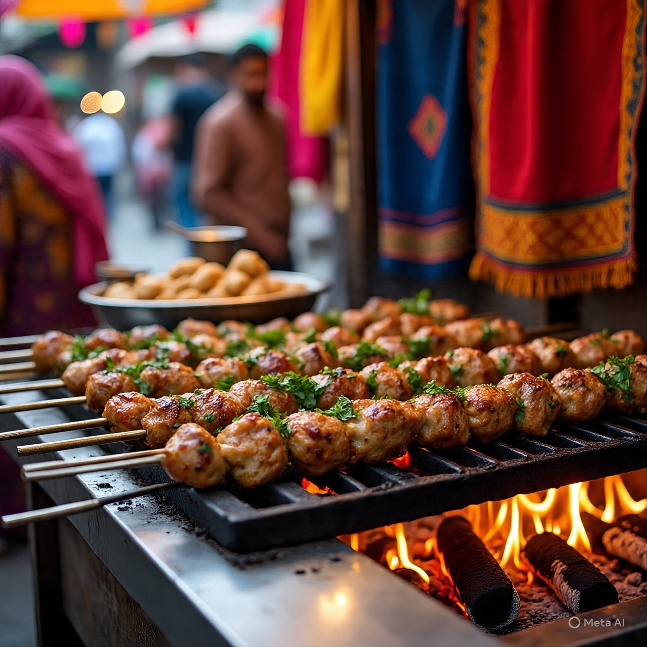 Uncooked Chicken Gole Kebab