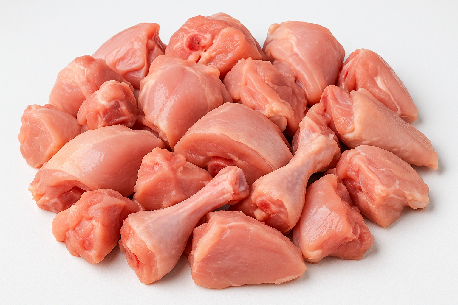 uncooked chicken karahi cut