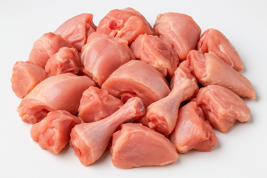 uncooked chicken karahi cut
